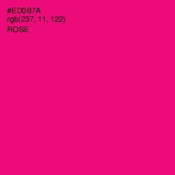 #ED0B7A - Rose Color Image
