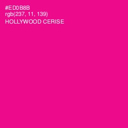 #ED0B8B - Hollywood Cerise Color Image