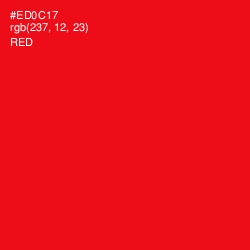 #ED0C17 - Red Color Image