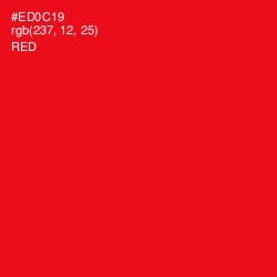 #ED0C19 - Red Color Image