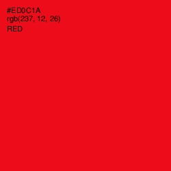 #ED0C1A - Red Color Image