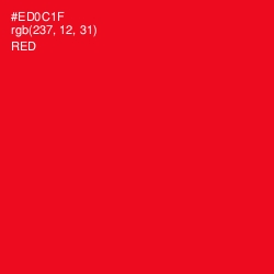 #ED0C1F - Red Color Image