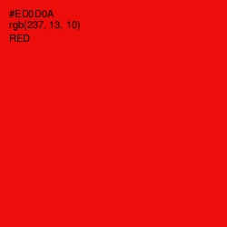 #ED0D0A - Red Color Image