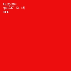 #ED0D0F - Red Color Image