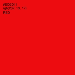 #ED0D11 - Red Color Image