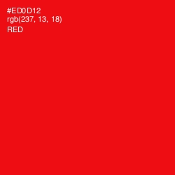 #ED0D12 - Red Color Image