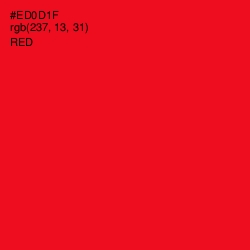 #ED0D1F - Red Color Image