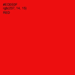 #ED0E0F - Red Color Image