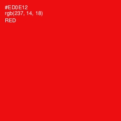 #ED0E12 - Red Color Image