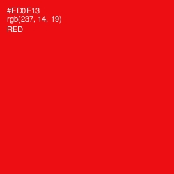 #ED0E13 - Red Color Image