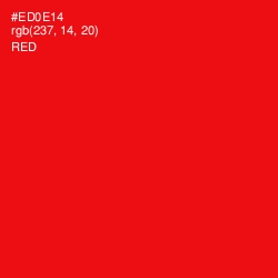 #ED0E14 - Red Color Image