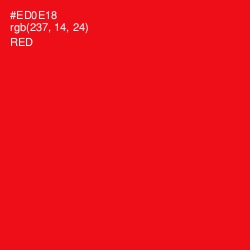 #ED0E18 - Red Color Image