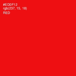 #ED0F12 - Red Color Image