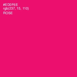 #ED0F6E - Rose Color Image