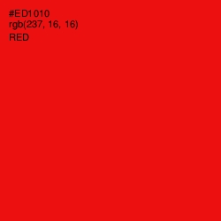 #ED1010 - Red Color Image