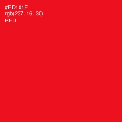 #ED101E - Red Color Image