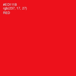 #ED111B - Red Color Image