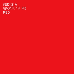 #ED131A - Red Color Image
