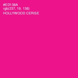 #ED138A - Hollywood Cerise Color Image