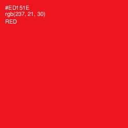 #ED151E - Red Color Image