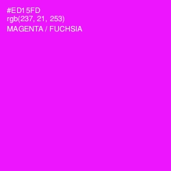 #ED15FD - Magenta / Fuchsia Color Image