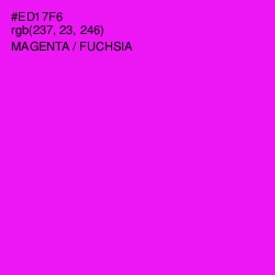 #ED17F6 - Magenta / Fuchsia Color Image