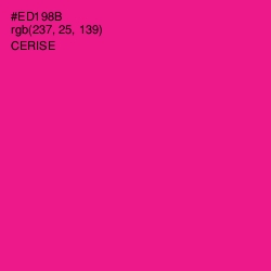 #ED198B - Cerise Color Image