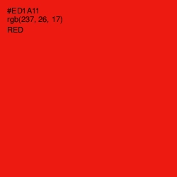 #ED1A11 - Red Color Image