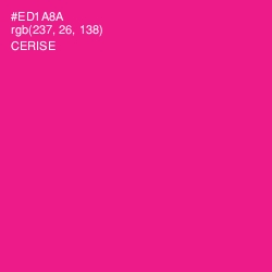 #ED1A8A - Cerise Color Image