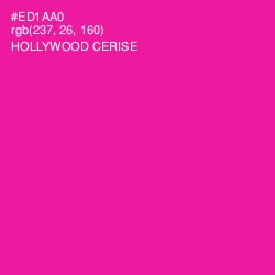 #ED1AA0 - Hollywood Cerise Color Image