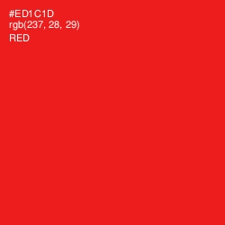 #ED1C1D - Red Color Image