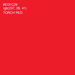 #ED1C29 - Torch Red Color Image