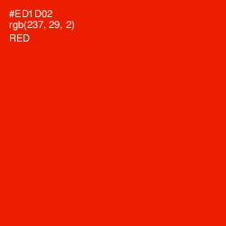 #ED1D02 - Red Color Image