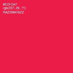 #ED1D47 - Razzmatazz Color Image