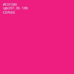 #ED1E80 - Cerise Color Image