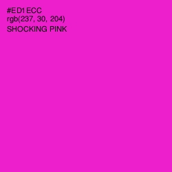 #ED1ECC - Shocking Pink Color Image