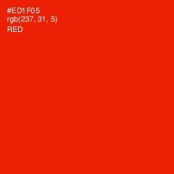 #ED1F05 - Red Color Image