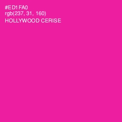 #ED1FA0 - Hollywood Cerise Color Image
