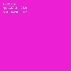 #ED1FD4 - Shocking Pink Color Image