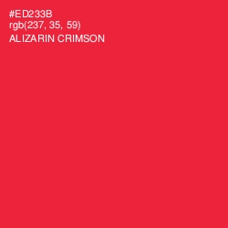 #ED233B - Alizarin Crimson Color Image