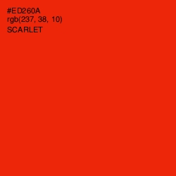 #ED260A - Scarlet Color Image