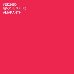 #ED2650 - Amaranth Color Image