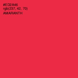 #ED2A46 - Amaranth Color Image