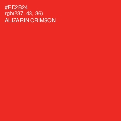 #ED2B24 - Alizarin Crimson Color Image