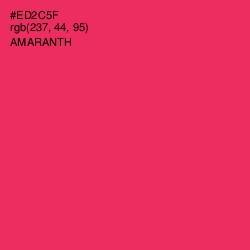 #ED2C5F - Amaranth Color Image