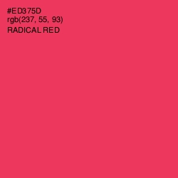 #ED375D - Radical Red Color Image