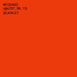 #ED3A0D - Scarlet Color Image