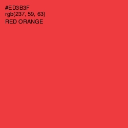 #ED3B3F - Red Orange Color Image