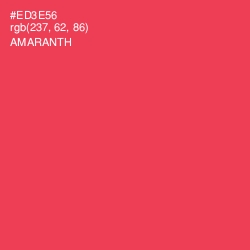 #ED3E56 - Amaranth Color Image