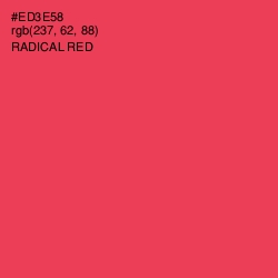 #ED3E58 - Radical Red Color Image